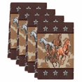 thumbnail image 2 of Brown Retro Horse Kitchen Towels Set of 4, Vintage Western Stars Country Absorbent Dish Towels for Kitchen, Microfiber Hand Towel, Quick Drying Tea Towel for Cleaning Decorative Dishcloths, 2 of 7