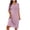 Purple, variant on Bovxnpu Nightgowns for Women Short Sleeve Sleepshirt Loungewear Cotton Crew Neck with Pockets Tied Waist Nightgown Sleepwear