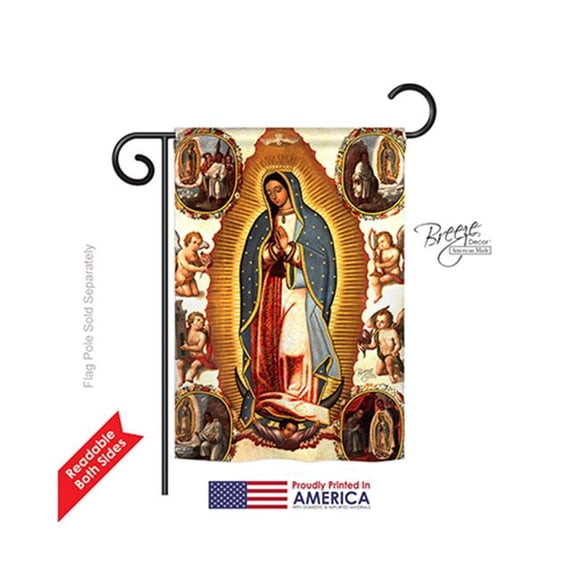 Breeze Decor 53057 Our Lady of Guadalupe 2-Sided Impression Garden Flag - 13 x 18.5 in.