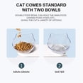 thumbnail image 5 of 15°Elevated Cat Food Bowls , Raised Cat Transparent Plastic Bowl with Stand,Anti Vomiting cat Bowl Neck Support Single Bowl White, 5 of 5