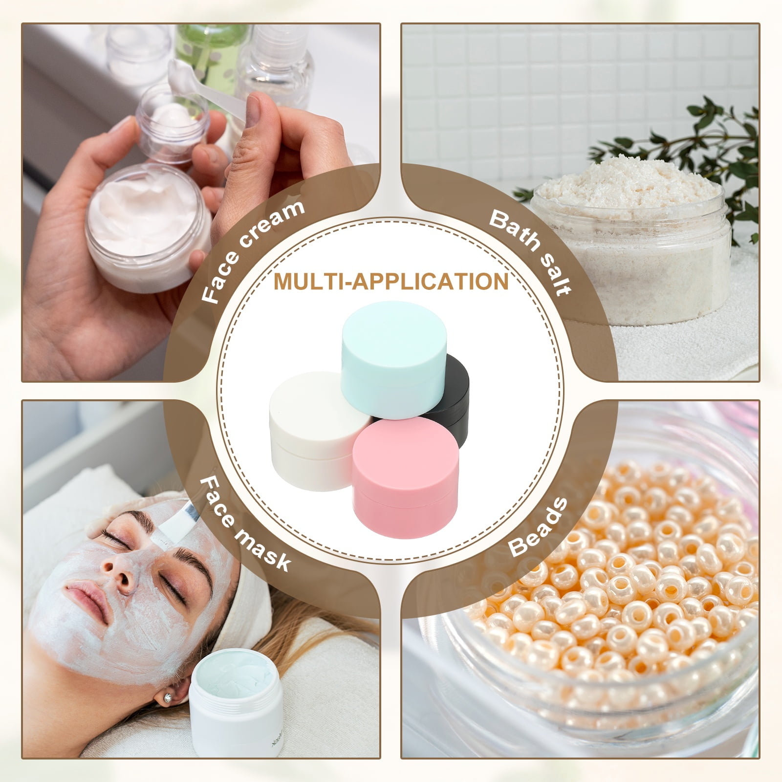 Uxcell 12Pcs Travel Bottles with Screw Lids, 1.8oz Refillable Cosmetic Containers with Inner Liners for Shampoo Lotions Makeup Face Creams DIY Making, Black