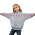 thumbnail image 3 of NAISIBABY Kids Valentine's Day Hoodie, Funny Letter Graphic Long Sleeve Pullover Boys Girls Fashion Tops Gray 9T, 3 of 7