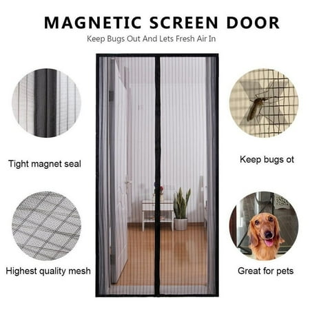 Partition Door - Mother's Day Gift,Magnetic Screen Door - Self Sealing, Heavy Duty, Hands Free Mesh Partition Keeps Bugs Out - Pet and Kid Friendly - Patent Pending Keep Open Feature - 36
