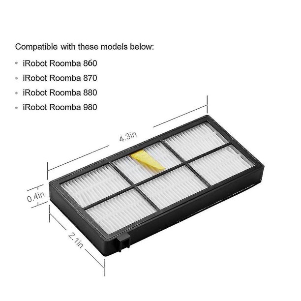 Kit de filtro de reemplazo de hongfa de vacío de filtro HEPA de 10 piezas para 800 870 880 980 (800900 ()