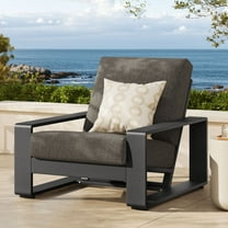 Modway Lirienne Outdoor Patio Aluminum Armchair in Smoke by Modway