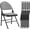 Grey, variant on Eastvita 2-Piece Set of Metal Folding Chairs with Non - Slip Foot Pads Cotton Linen Seat Metal Support for Indoor Outdoor Use in Restaurant Red