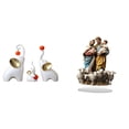 thumbnail image 1 of Esculturas de elefantes,Estatuas de elefantes,decoración del hogar,artesanías de cerámica,Figuras de elefantes familiares Adornos de escritorio,Letrero de mesa,Decoración de escritorio, 1 of 8