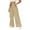 Beige, variant on Women Work Pants Cargo Women's Casual Elastic Tie Waist Loose Long Pants With Pocket Full Length Pants Gray M