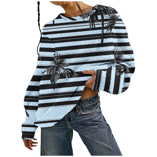 Bowake Chandails pour Femmes à Manches Longues Surdimensionnés, Chandails en Molleton Douillets, Mode Hiver, Hauts en Molleton