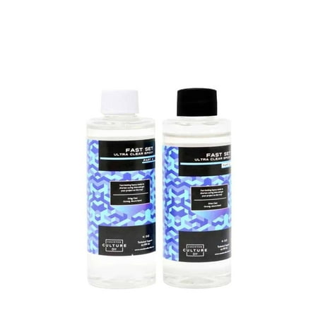 Counter Culture DIY Fast Set Epoxy Resin 8oz Kit, 2-Part Clear for Casting, 1 Pack