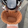 thumbnail image 2 of Yucurem Bicycle Basket for Front Handlebar, Wicker Bicycle Basket with Adjustble Straps, Bike Accessories Decoration, Brown, 2 of 10