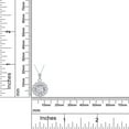 thumbnail image 5 of AFFY 1/3 Carat Round Cut White Natural Diamond Miracle Flower Pendant Necklace Along With 18" Chain in 14k White Gold Plated 925 Sterling Silver For Womens, 5 of 6