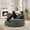 Green, variant on Oversized Round Chaise Lounge Chair Indoor, Upholstered Corduroy Deep Seat Cloud Circle Sofa Chair, Modern Fluffy Comfy Floor Reading Armchair for Living Room, Bedroom, No Assembly Required, Grey
