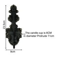thumbnail image 6 of AOQIANLAN Vintage Distressed Wall Candle Holder for Living Room Decor Cast Iron Taper Candle Sconce for Elegant Home Ambiance Black, 6 of 9