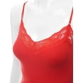 thumbnail image 5 of Bozzolo Women Junior & Plus Adjustable Spaghetti Strap Lace Trim Tunic Tank Top Camisoles, 5 of 5