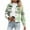 Green(New), variant on PFRNLF Womens Plaid Cropped Jackets Fashion Fall Flannel Button Down Crop Shacket Jacket