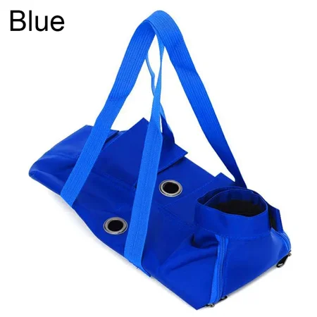 Multifunctional pet bag Breathable cat Double Shoulder Portable Cat Bag Anti-scratch Bite Fixed Cat Bag Injection Bags Foldable (Blue L)