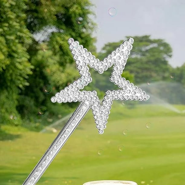 Variedad de Estrella, 33 Cm de Largo, Diseño Plateado Brillante, Perfecto Luminoso, Material No Tóxico, Ideal para Dispersión, Juegos de Cuentos de Hadas, Accesorios de Fiesta, para Mujeres y Hombres