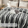 thumbnail image 4 of SHANNA Luxury Soft Throw Blanket, Thick Faux Fur 800GSM Fluffy Blankets for Couch, Sofa, Bed, Cozy Warm Throw Blanket for All Seasons, Gradient Dark Gray,40''x63'', 4 of 7