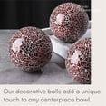 thumbnail image 4 of WHOLE HOUSEWARES | Decorative Balls | Set of 3 Glass Mosaic Orbs for Bowls | 4" Diameter, 4 of 8