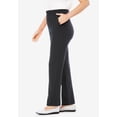 thumbnail image 3 of Woman Within Plus Size Tall 7-Day Knit Ribbed Straight-Leg Pull-On Pants, 3 of 6