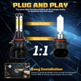 thumbnail image 2 of For Cadillac ATS 2013-2019 LED Headlight Bulbs 2PCS 9012 High/Low Beam Replacement Kit, 2 of 10