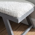 thumbnail image 3 of Feeney Upholstered Bench, Gray Frame with Off-White Handwoven Fabric, 3 of 9