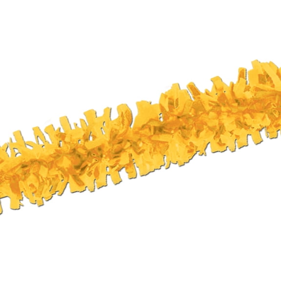 Club Pack of 12 Packaged Bright Yellow Festive Tissue Festooning Decorations 25'