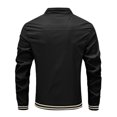 thumbnail image 3 of Bcfgryg Male Autumn And Winter Stand Collar Casual Baseball Solid Color Tops Coat Breathable Casual Jackets For Men Hiking, 3 of 4
