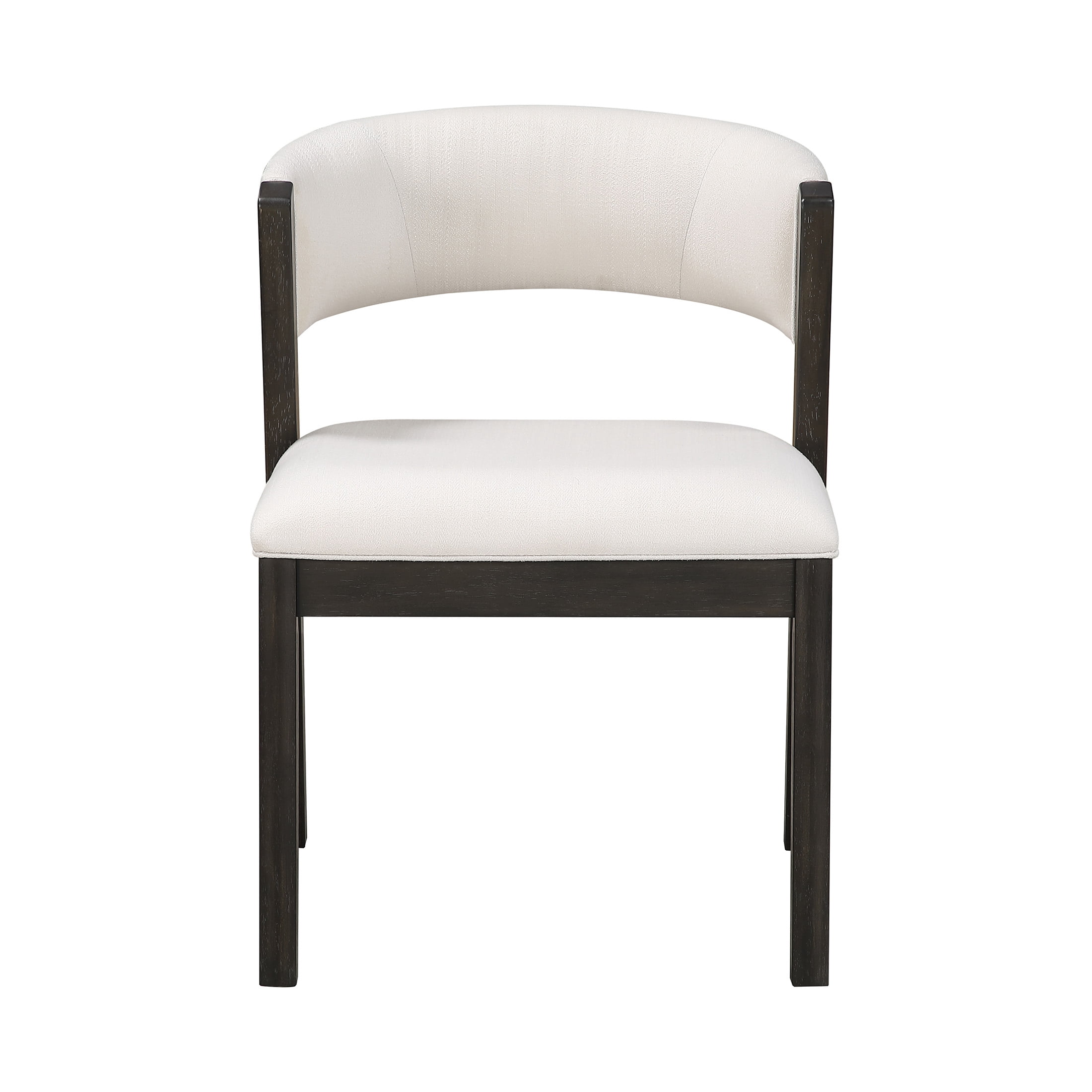 OakvillePark Sora Modern Curved Back Dining Chairs, Beige (Set of 2)