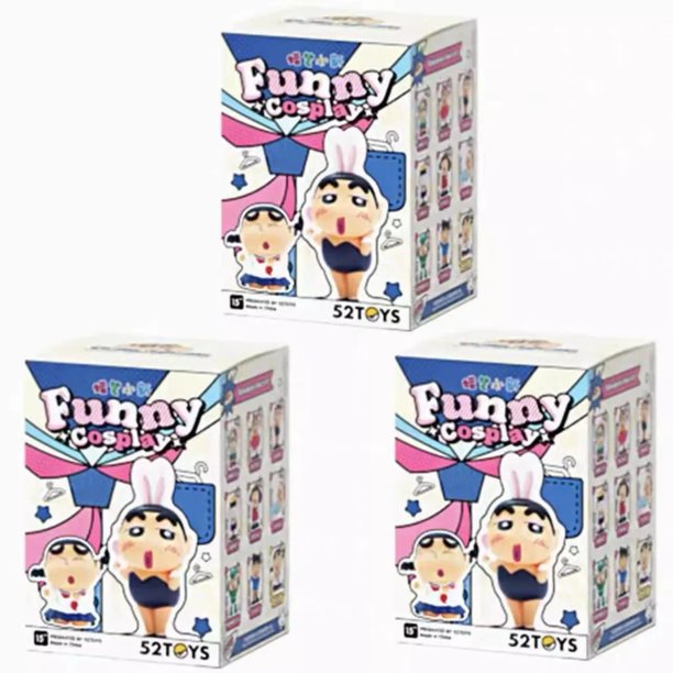 Caja ciega de crayón Shin-Chan para niños, 52 juguetes, serie Cos divertida, adornos de moda, figuras creativas, caja misteriosa, adornos de regalo