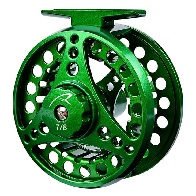 Graflsoa Moulinet de Pêche à la Mouche en Alliage d'Aluminium FR01 - Vert, Taille 5/6, Rapport de Transmission 1:1, Roulements BB 2+1, Design Compact