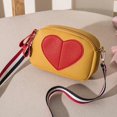 thumbnail image 2 of TAZAG Women's Lychee Pattern Love Mini Bag 2026 New Contrast Color Web Shoulder Diagonal Mobile Phone Bag, 2 of 4