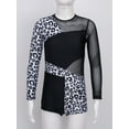 thumbnail image 3 of inhzoy Kids Girls Gymnastic Jumpsuit Long Sleeve Dance Leotard Active Biketard Unitard 4-14 Black 14, 3 of 8