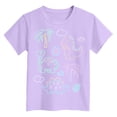 thumbnail image 4 of Gubotare Baby Tshirt Boys Shirts Oversized Short Sleeve V Neck Kids Youth Summer Basic Tee Top 3T 4T (Light Purple,3-4 Years), 4 of 4