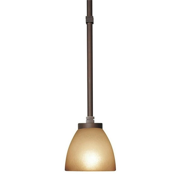 Woodbridge Lighting Wayman 1 Light Steel and Resin Mini Pendant in Bronze