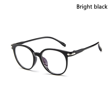 Women Men Vision Care Transparent Glasses Frame Flexible Portable Computer Glasses Anti Blue Rays Optical Eyewear Fashion Eyeglasses BRIGHT BLACK