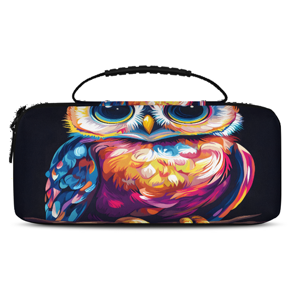 Herdesigns Owl Carry Case Compatible with Nintendo Switch OLED Model 2021/Switch 2017, Bird Protective Travel Switch Carrying Case with 20 Game Card Slots for Switch Console & Accessories
