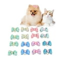 thumbnail image 4 of Corbata de Pelo Para Mascotas ANGGREK Patrón Floral 16 Lazos Multicolores, 4 of 5