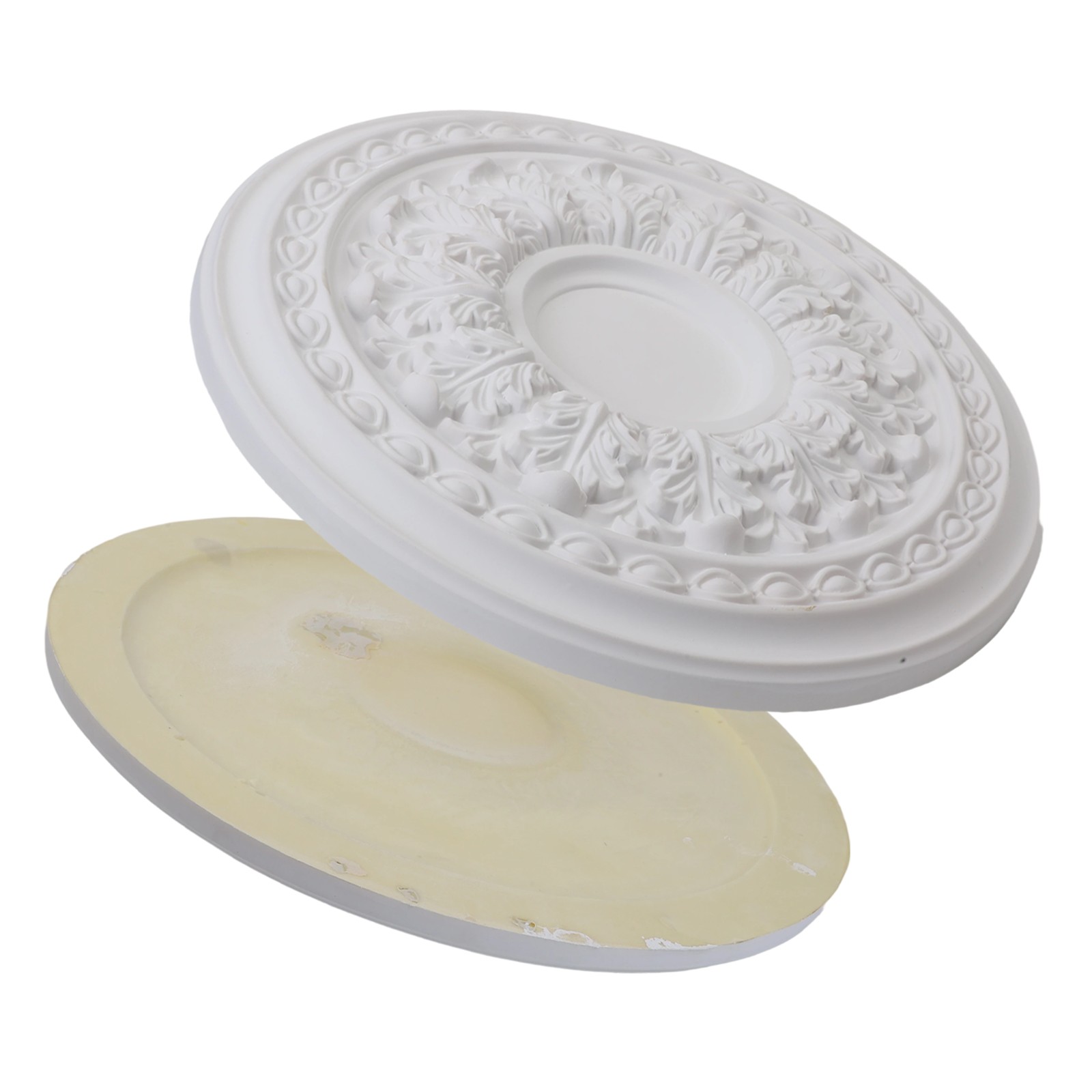 Wodtesl Home PU Lamp Plate Imitation Plaster Disc Flower Plate Simple Round Ceiling Shape Lamp Pool Chandelier Base Lamp Holder