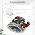 thumbnail image 5 of Kll Houndstooth Green Red Oven Gloves And Pot Holders Grill Gloves - Oven Gloves And Pot Holders, Non-Slip Cooking Gloves With Recycled Pads, 5 of 9