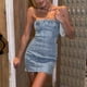 thumbnail image 2 of Minivestido sexy de denim para mujer - Sin espalda, ajustado - Ropa de calle para verano - Tallas XS-XL, 2 of 7