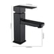 thumbnail image 2 of ZHAOCHENG Grifo de baño ZTFORUS de acero inoxidable negro con manija cuadrada, mezclador de lavabo, agua fría y caliente, grifo de lavado de manos desmontable., 2 of 5