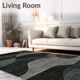 thumbnail image 2 of ODIKA 6'x9' Machine Washable Non-Slip Area Rug, Non Slip Machine Indoor Abstract Animal Inspired Design High Traffic Rug, Gray, 61837, 2 of 7