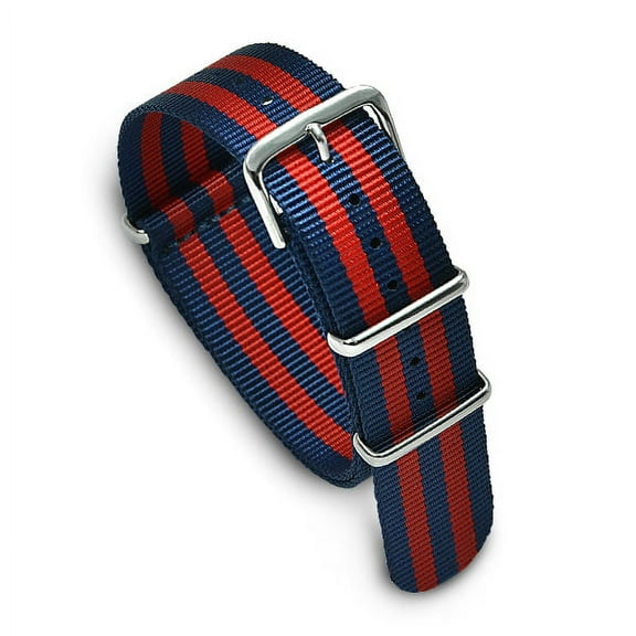 20mm Military MoD Nylon Watch Strap - Navy Red