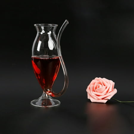 

Kohagoki Creative Vampire wine Glass Transparent Wine Decanter with drinking Tube Straw long tail sipper glassware for Whiskey Port Wine Cocktail