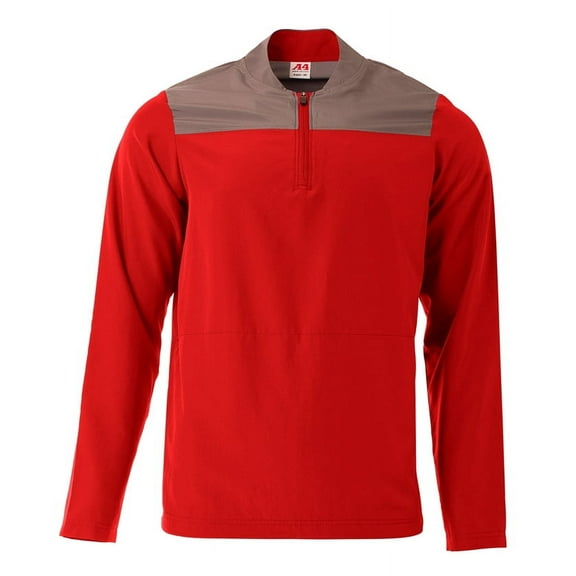 A4 Element Quarter Zip Jacket For Men in Scarlet/Graphite | N4014