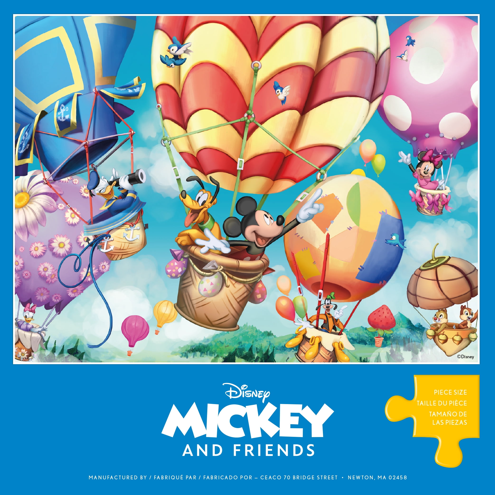 Ceaco Disney Mickey and Friends Hot Air Balloon 300-Piece Interlocking Jigsaw Puzzle for Children Ages 12+