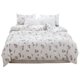 thumbnail image 1 of Funda de edredón de algodón con estampado de hojas frescas y elegante, juego de cama con funda de almohada (tamaño Queen), 1 of 8