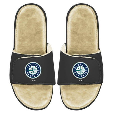 

Youth ISlide Black/Tan Seattle Mariners Faux Fur Slide Sandals